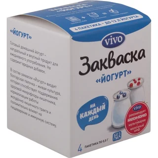 Закваска бактер. Йогурт Виво 0,5 гр 4 шт