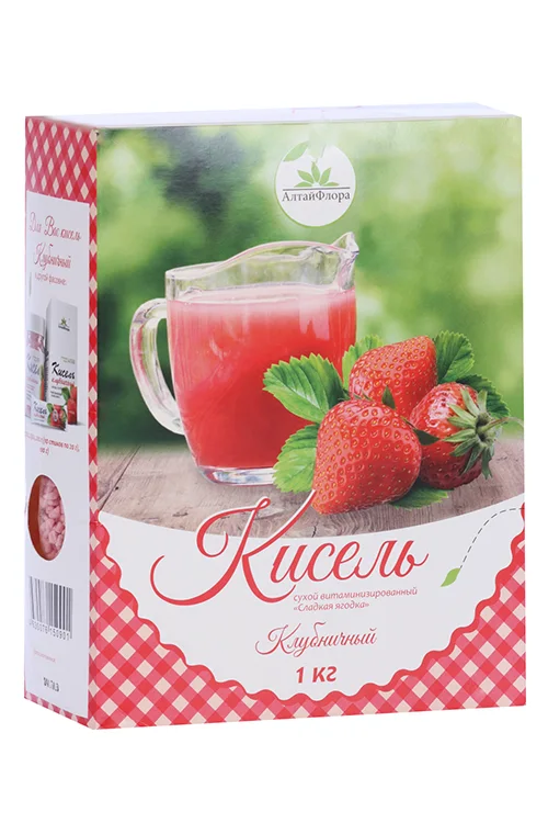 Кисель Сладкая ягодка витаминизированный клубничный сухой, 1 000 г