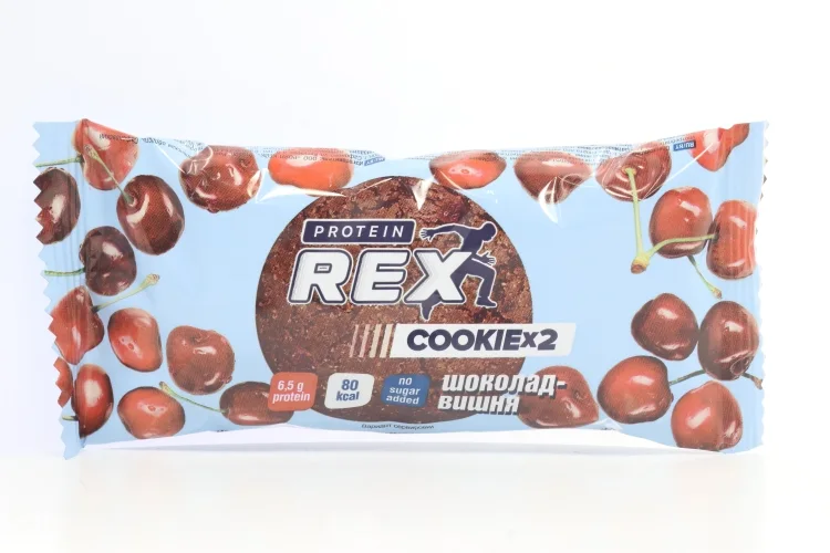 Печенье ProteinRex Cookie 2 с высоким содержанием протеина со вкусом шоколад-вишня, 50 г