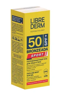 Гель Либридерм Бронзиада Спорт cолнцезащит для лица и тела SPF50 50 мл