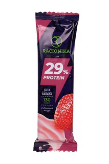 Батончик Рационика Protein Клубничный йогурт неглаз / высокобелковый, 45 г