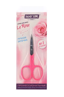 Ножницы Silver Star для ногтей изогнутые лезвия розовое покрытие НСС 2 Pink Le Rose