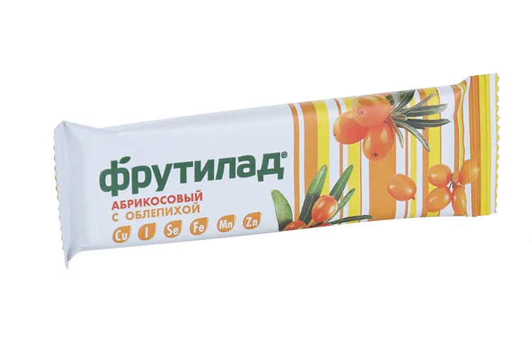Батончик Фрутилад фруктовый / абрикосовый с облепихой 30 гр