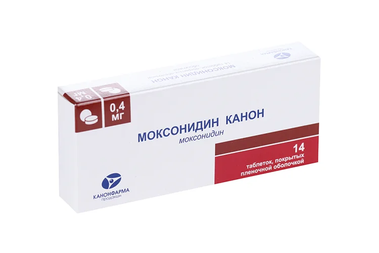 Моксонидин таблетки 0.4 мг 14 шт