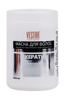 Маска Vestar для волос глубокое восстановление кератин / коллаген / гиалурон кислота 1 л