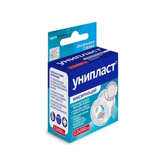Унипласт пластырь прозрачная пленка 2,5×500 см