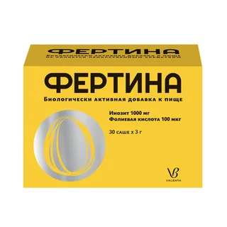 Фертина Инозит 1000 мг Фолиевая Кислота 100 мкг Саше 3 гр 30 шт