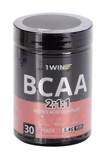 Bcaa 2:1:1 1WIN Персик 30 порций, 180 г, банка