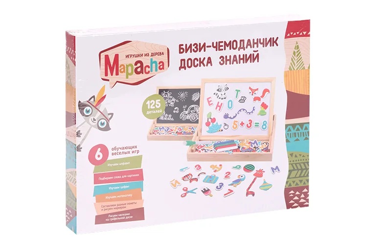 Игрушка-доска Mapacha Чудо-чемоданчик Доска знаний магнитная для рисования