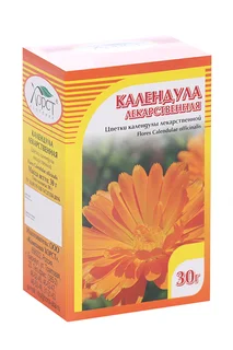 Календула цветки, 30 г, сырье растительное