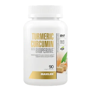 Экстракт куркумы с биоперином Maxler Turmeric Curcumin with BioPerine 90 капсул