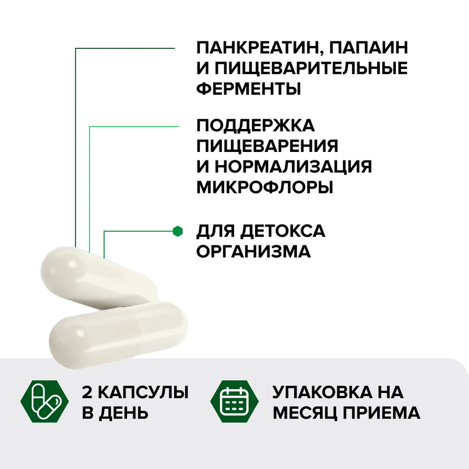 Неозим Risingstar ферменты / панкреатин / папаин / желчь при запоре / диареи,пробиотик / пребиотик для живота / кишечника 720 мг 60 шт