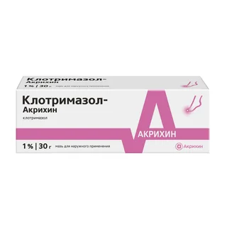 Клотримазол-Акрихин Мазь для наружного применения 1% Туба 30 гр