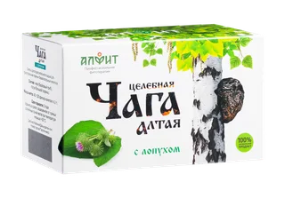 Целебная Чага Алтая с лопухом Алфит 40 г (20 ф-п по 2 г)