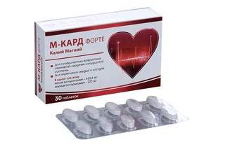 М-Кард Калий Магний Форте 1140 мг 30 шт таблетки
