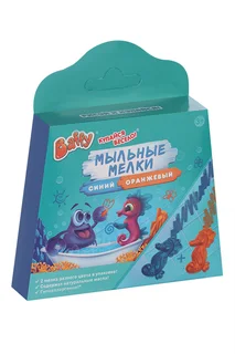 Мелок Baffy мыльный оранжевый+синий детский 2 шт