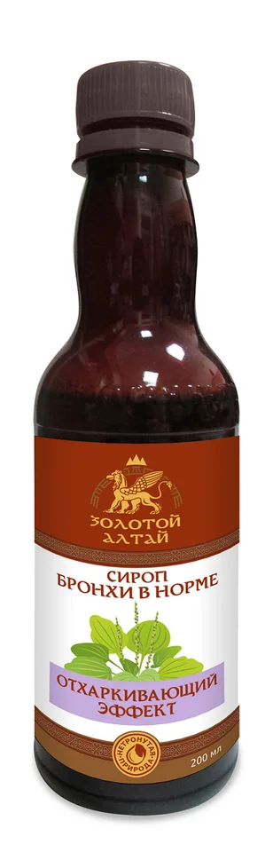 Сироп Золотой Алтай Бронхи в норме 200 мл