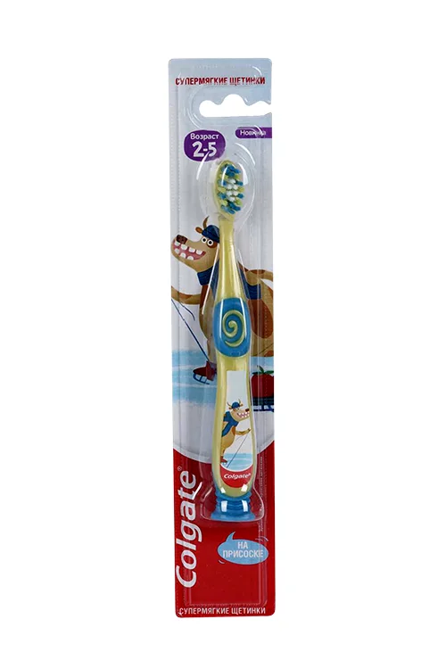 Зубная щетка Colgate детская супермягкие щетинки на присоске (2-5 лет)