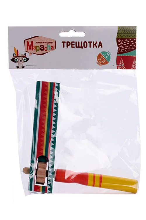 Игрушка Mapacha Трещотка музыкальная красн / зелен / желт