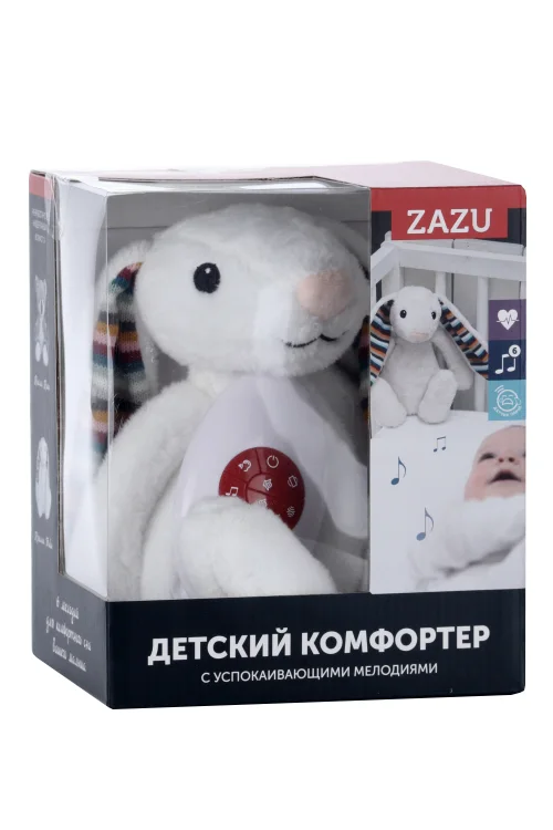 Игрушка-комфортер Zazu музыкальная мягкая Биби