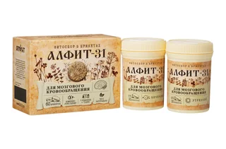 Алфит 31 Для мозгового кровообращения утренний вечерний 60 брикетов
