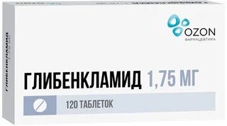 Глибенкламид 1,75 мг 120 шт таблетки