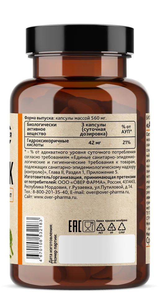 Артишок 90 капсул (OVERvit)
