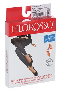 Лосины Filorosso компрессионные 80 den 1 класс черный р.5