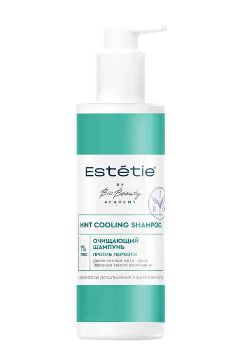 Шампунь Estetie mint cooling очищающий против перхоти для волос, 240 мл