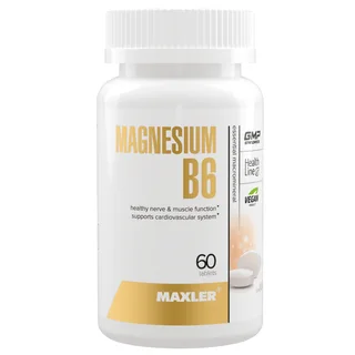 Магний + B6, 60 таблеток, Maxler