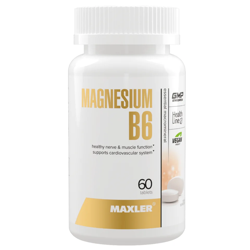 Магний + B6, 60 таблеток, Maxler