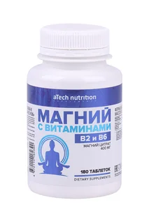 Магний с витаминами В2/В6 aTech Nutrition 180 шт таблетки