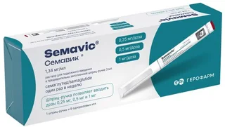 Семавик раствор п/к 1,34 мг / мл шприц-ручка 3 мл+иглы 9 шт