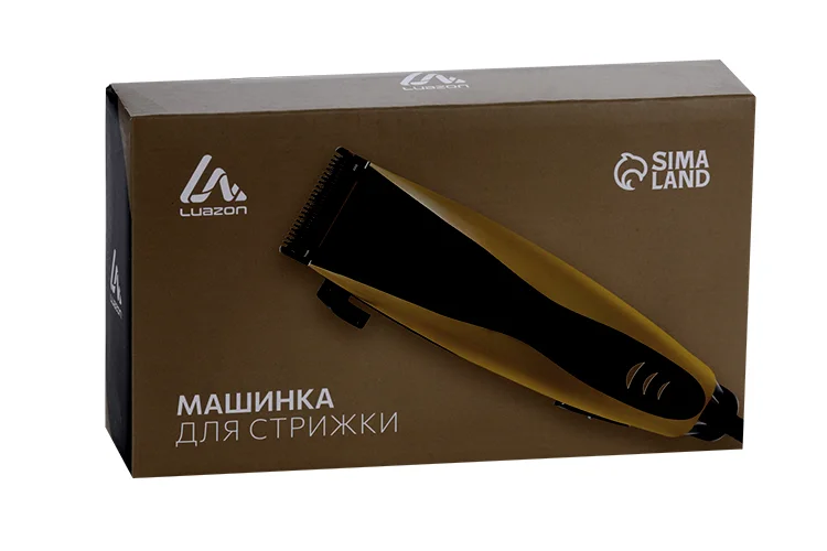 Машинка для стрижки LuazON Ltri-14 15 Вт насадки 3/6/10/12 мм 220 В красная