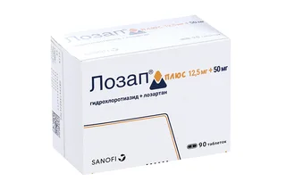 Лозап Плюс таб. п/п/о 50 мг+12,5 мг 90 шт