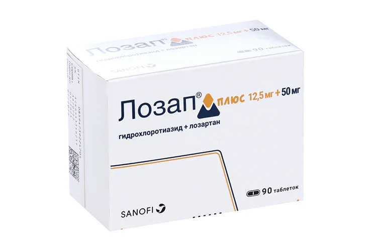 Лозап таблетки 50+12.5 мг 90 шт