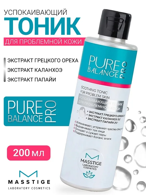 Masstige Pure Balance PRO Тоник для проблемной кожи Успокаивающий 200 мл