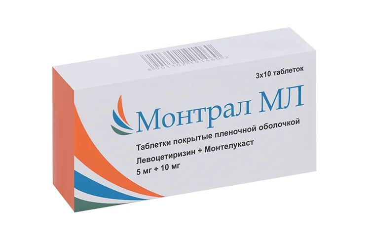 Монтрал МЛ таблетки 5+10 мг 30 шт