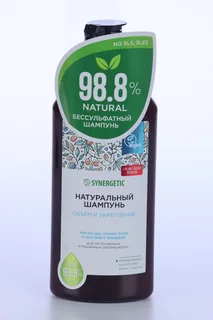 Шампунь Synergetic Объём и укрепление волос бессульф 400 мл
