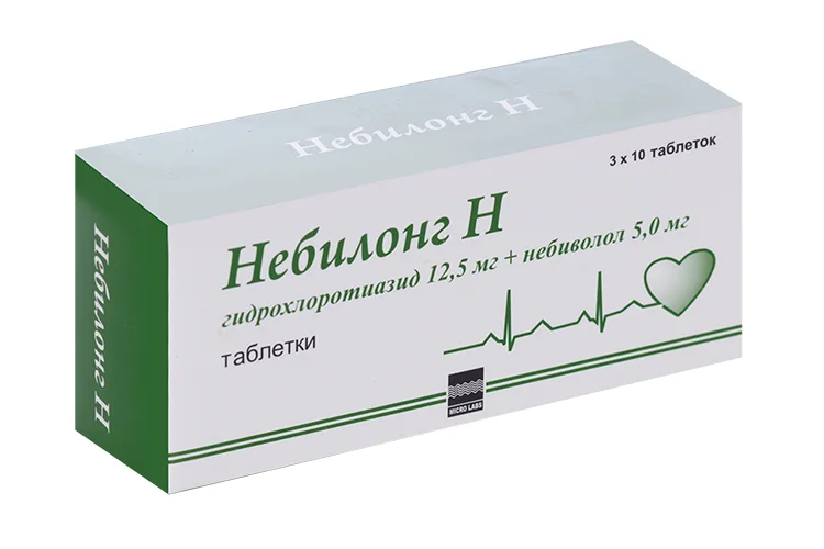 Небилонг таблетки 12.5+5 мг 30 шт