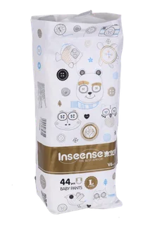 Трусики-подгузники Inseense V6 L (9-14 кг) 44 шт золот