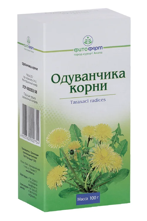 Одуванчика корень, 100 г, сырье растительное измельченное