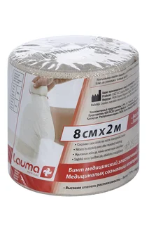 Бинт Лаума медицинский эластичный комп с заст 8×200 см