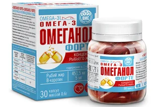 Омеганол форте, 0,6 г, 30 шт, капсулы