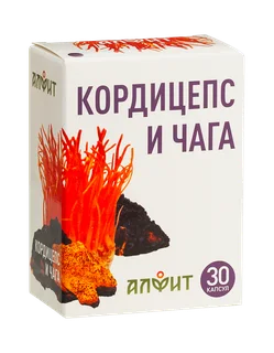 БАД Алфит Кордицепс и чага 30 капсулы по 500 мг