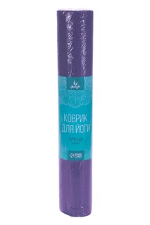 Коврик Sangh для йоги мандала 173×61×0,4 см цвет фиолетовый