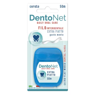 Зубная нить Экстра плоская вощеная 50 м Dentonet