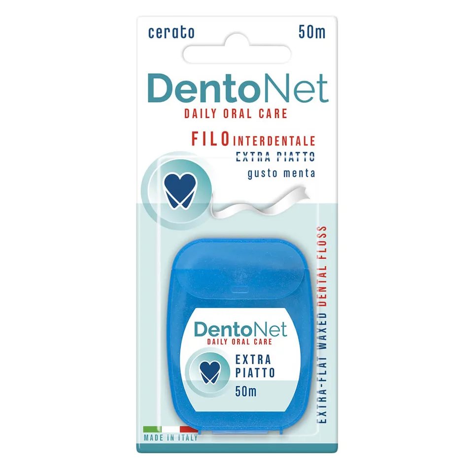 Зубная нить Экстра плоская вощеная 50 м Dentonet