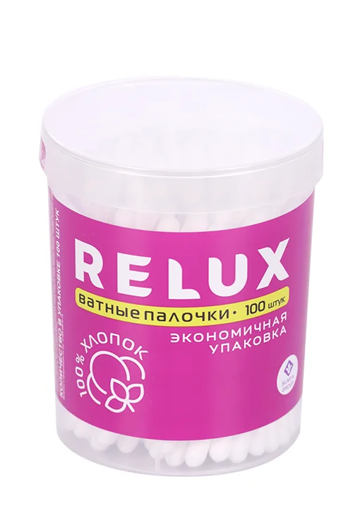 Ватные палочки Relux цилиндр 100 шт