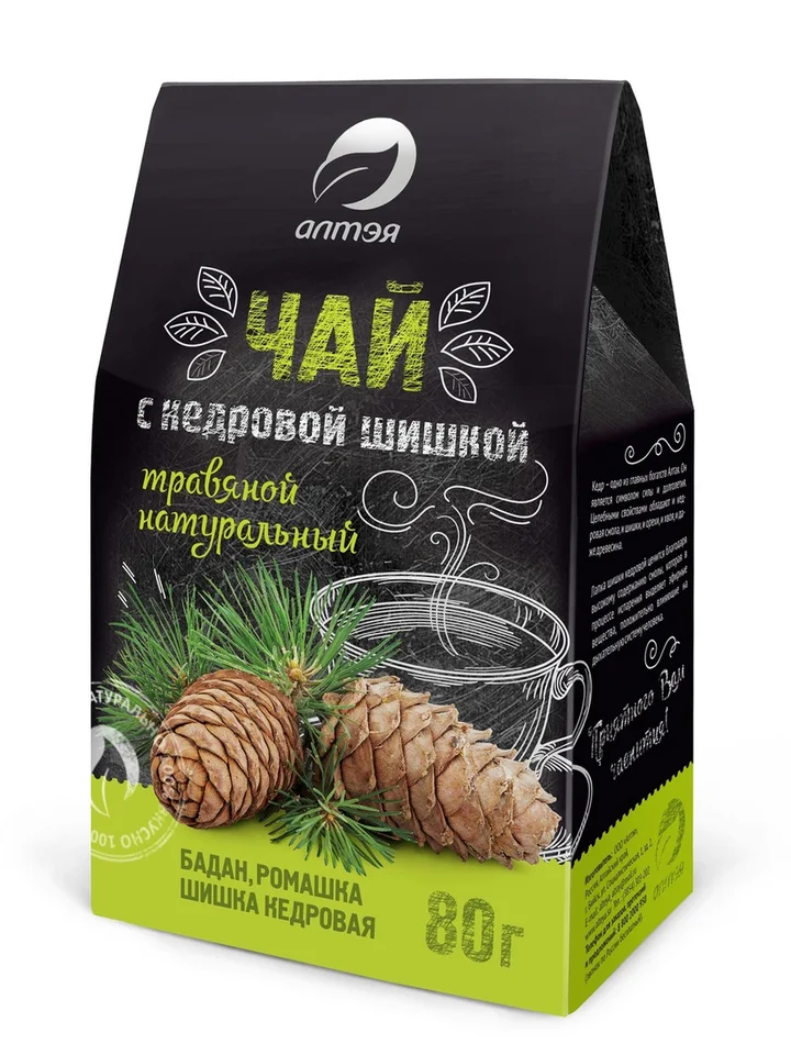 Чай Алтэя травяной с кедровой шишкой 80 гр